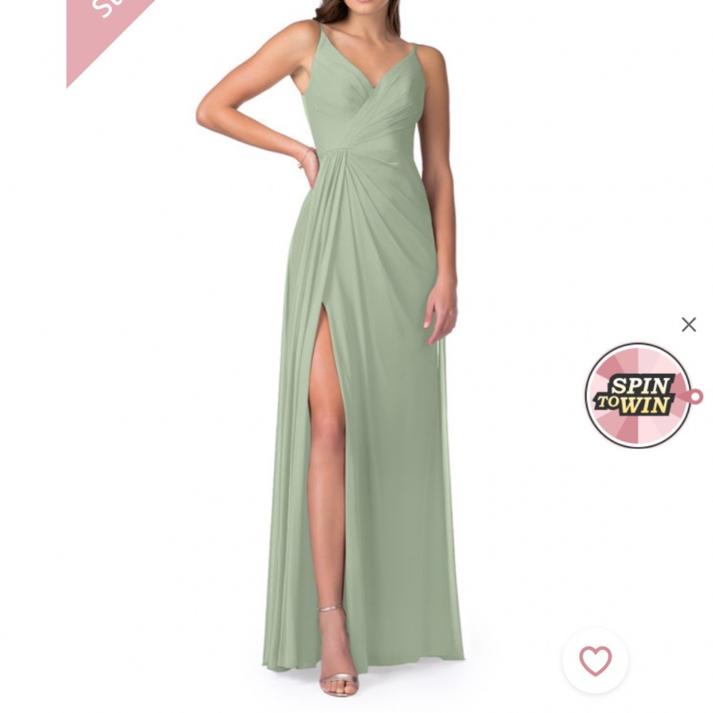 Azazie Evalin Dusty Sage Bridesmaid dress